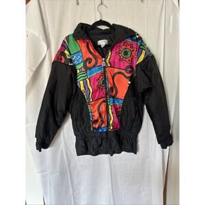 90s Vintage Y2K Activa Jacket Size Small Women’s Hip Up Patterned